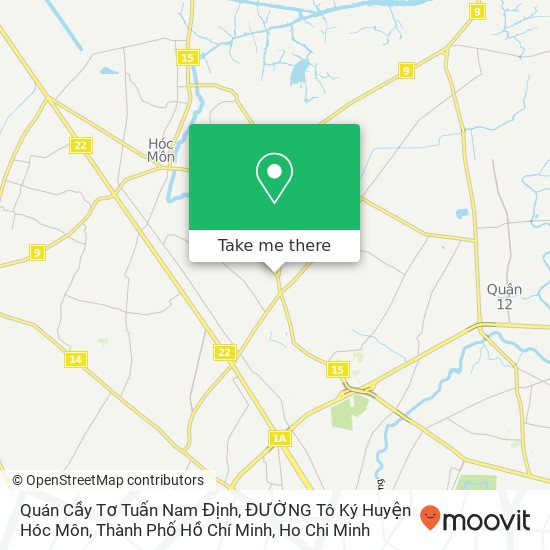 Quán Cầy Tơ Tuấn Nam Định, ĐƯỜNG Tô Ký Huyện Hóc Môn, Thành Phố Hồ Chí Minh map
