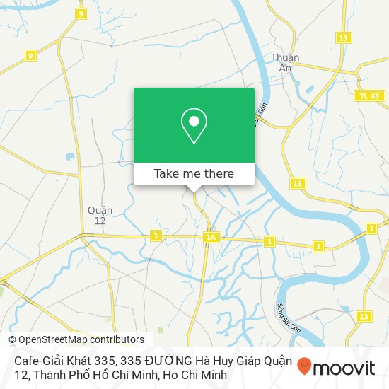Cafe-Giải Khát 335, 335 ĐƯỜNG Hà Huy Giáp Quận 12, Thành Phố Hồ Chí Minh map