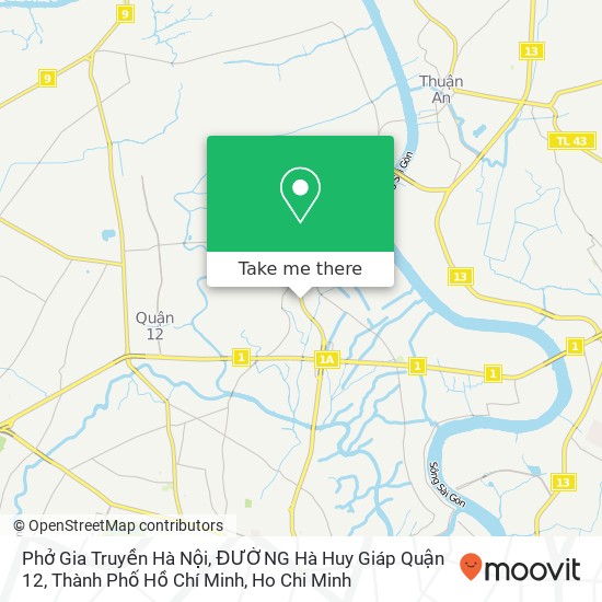 Phở Gia Truyền Hà Nội, ĐƯỜNG Hà Huy Giáp Quận 12, Thành Phố Hồ Chí Minh map