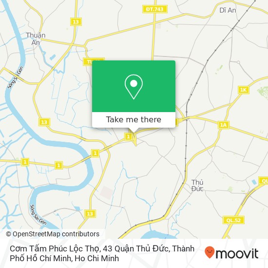 Cơm Tấm Phúc Lộc Thọ, 43 Quận Thủ Đức, Thành Phố Hồ Chí Minh map