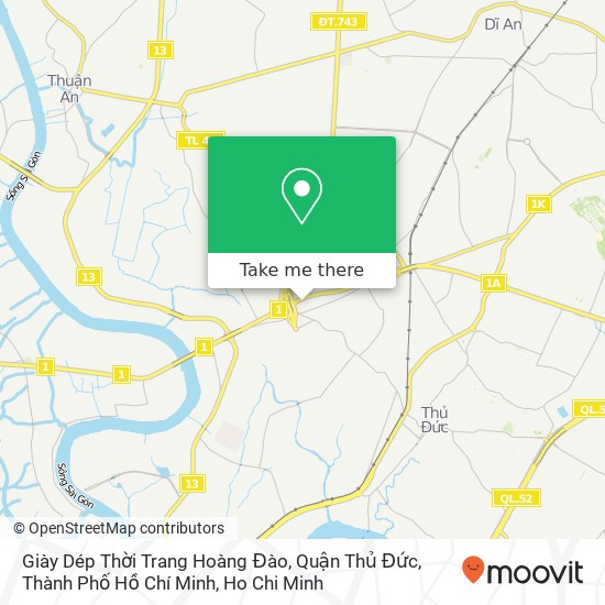 Giày Dép Thời Trang Hoàng Đào, Quận Thủ Đức, Thành Phố Hồ Chí Minh map