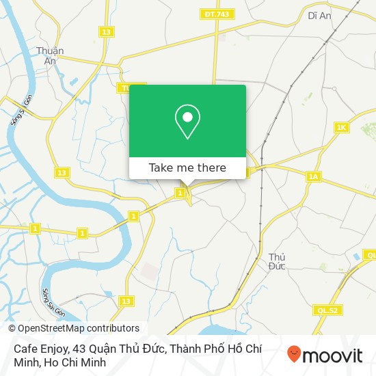 Cafe Enjoy, 43 Quận Thủ Đức, Thành Phố Hồ Chí Minh map