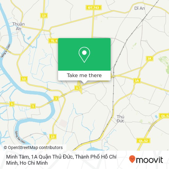 Minh Tâm, 1A Quận Thủ Đức, Thành Phố Hồ Chí Minh map