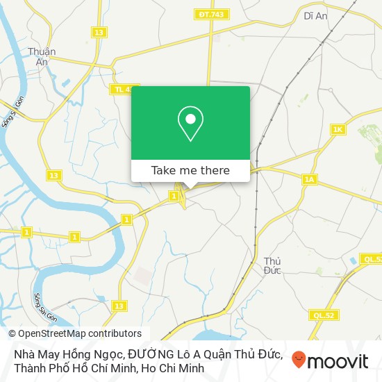 Nhà May Hồng Ngọc, ĐƯỜNG Lô A Quận Thủ Đức, Thành Phố Hồ Chí Minh map