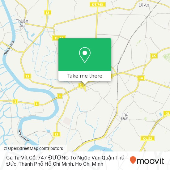 Gà Ta-Vịt Cỏ, 747 ĐƯỜNG Tô Ngọc Vân Quận Thủ Đức, Thành Phố Hồ Chí Minh map