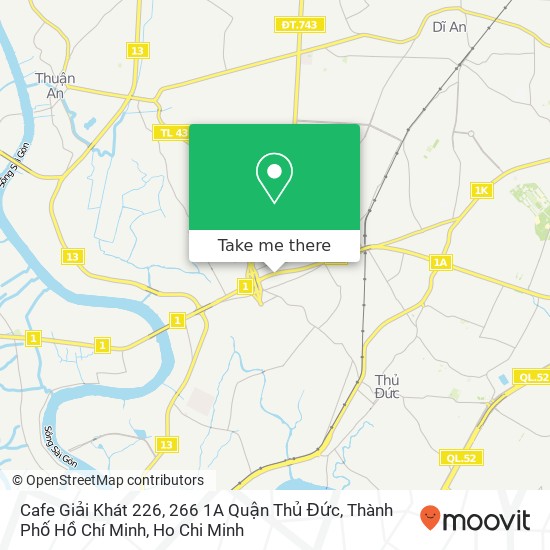 Cafe Giải Khát 226, 266 1A Quận Thủ Đức, Thành Phố Hồ Chí Minh map