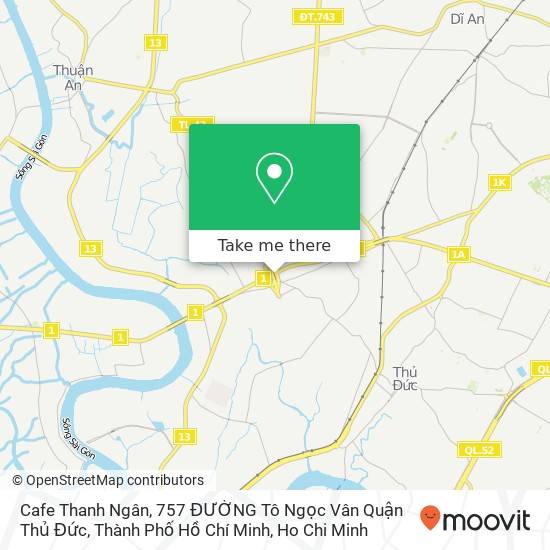 Cafe Thanh Ngân, 757 ĐƯỜNG Tô Ngọc Vân Quận Thủ Đức, Thành Phố Hồ Chí Minh map