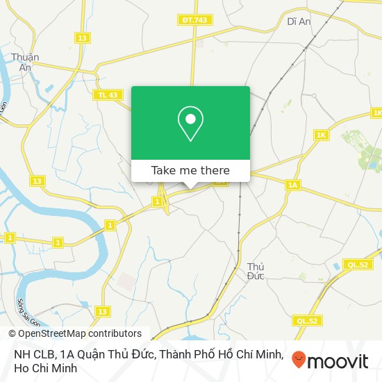 NH CLB, 1A Quận Thủ Đức, Thành Phố Hồ Chí Minh map