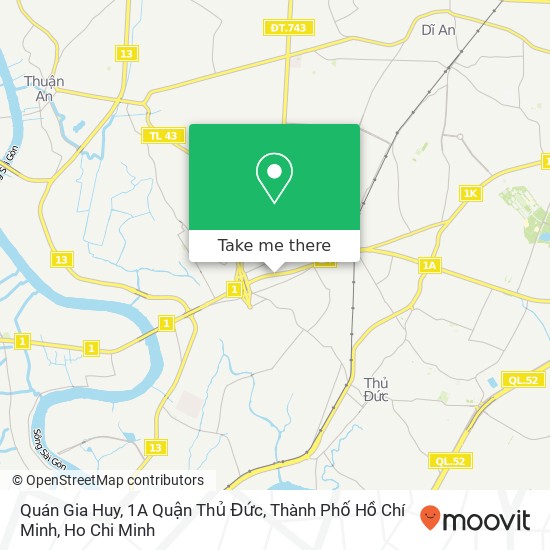 Quán Gia Huy, 1A Quận Thủ Đức, Thành Phố Hồ Chí Minh map