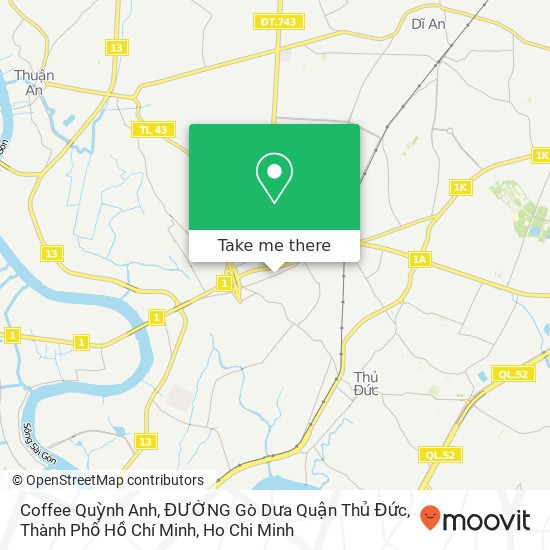Coffee Quỳnh Anh, ĐƯỜNG Gò Dưa Quận Thủ Đức, Thành Phố Hồ Chí Minh map