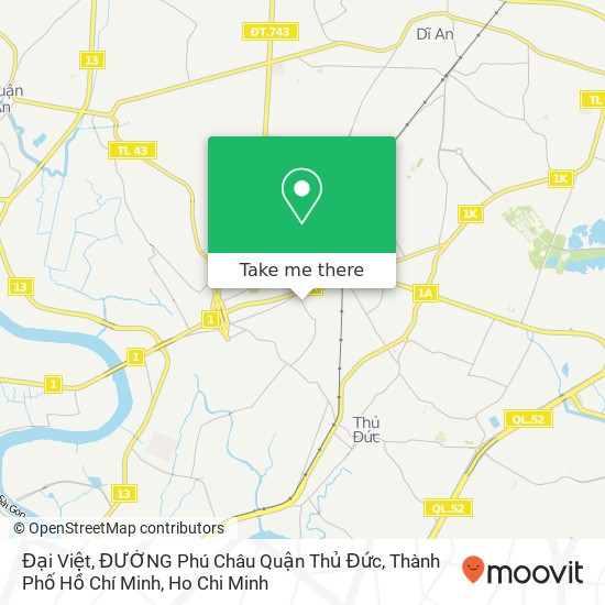 Đại Việt, ĐƯỜNG Phú Châu Quận Thủ Đức, Thành Phố Hồ Chí Minh map