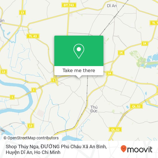 Shop Thúy Nga, ĐƯỜNG Phú Châu Xã An Bình, Huyện Dĩ An map
