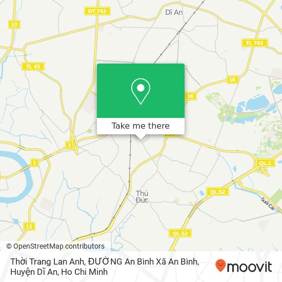 Thời Trang Lan Anh, ĐƯỜNG An Bình Xã An Bình, Huyện Dĩ An map