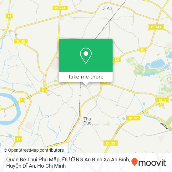 Quán Bê Thui Phú Mập, ĐƯỜNG An Bình Xã An Bình, Huyện Dĩ An map