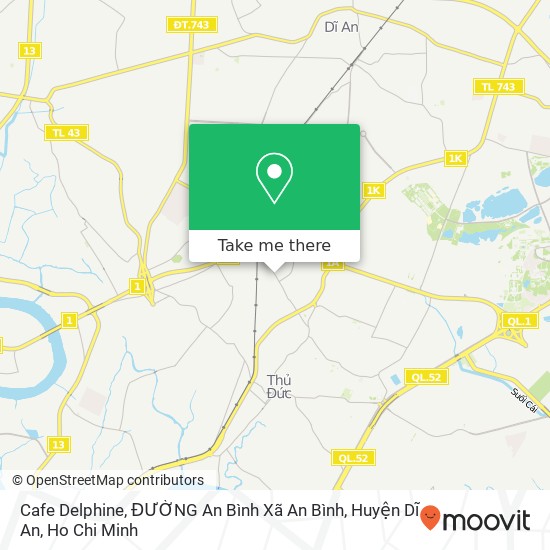 Cafe Delphine, ĐƯỜNG An Bình Xã An Bình, Huyện Dĩ An map