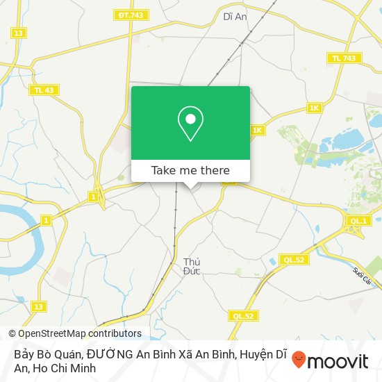 Bảy Bò Quán, ĐƯỜNG An Bình Xã An Bình, Huyện Dĩ An map
