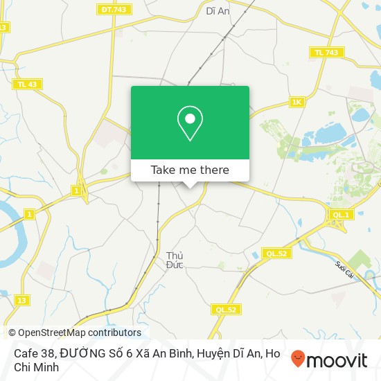 Cafe 38, ĐƯỜNG Số 6 Xã An Bình, Huyện Dĩ An map