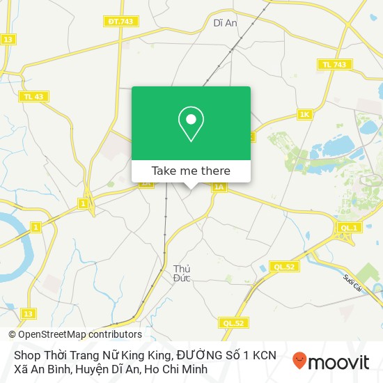 Shop Thời Trang Nữ King King, ĐƯỜNG Số 1 KCN Xã An Bình, Huyện Dĩ An map