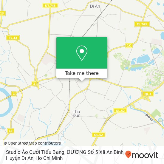 Studio Áo Cưới Tiểu Băng, ĐƯỜNG Số 5 Xã An Bình, Huyện Dĩ An map