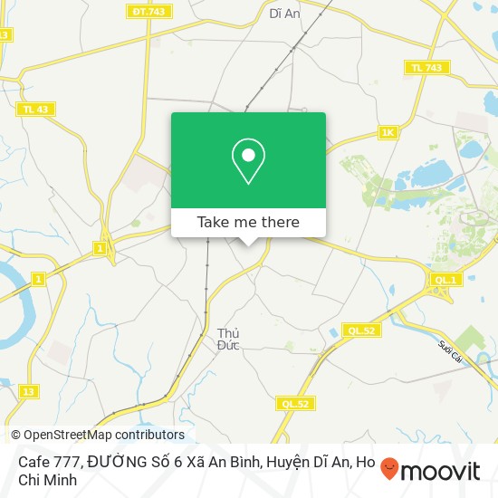 Cafe 777, ĐƯỜNG Số 6 Xã An Bình, Huyện Dĩ An map