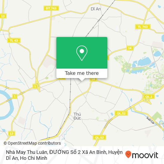 Nhà May Thu Luân, ĐƯỜNG Số 2 Xã An Bình, Huyện Dĩ An map