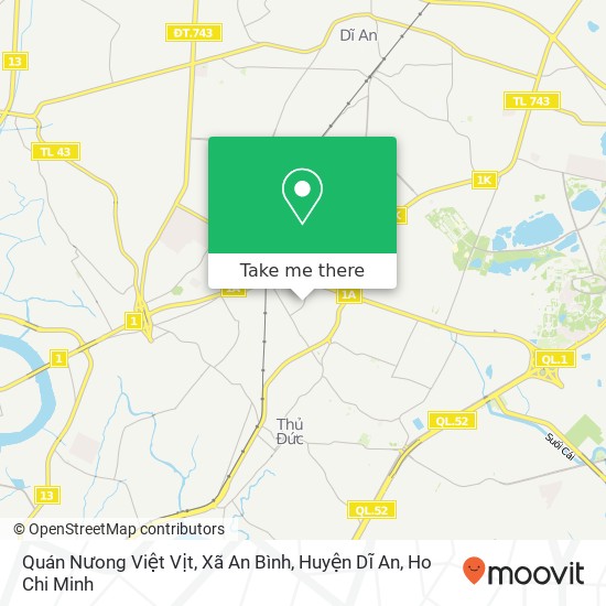 Quán Nưong Việt Vịt, Xã An Bình, Huyện Dĩ An map