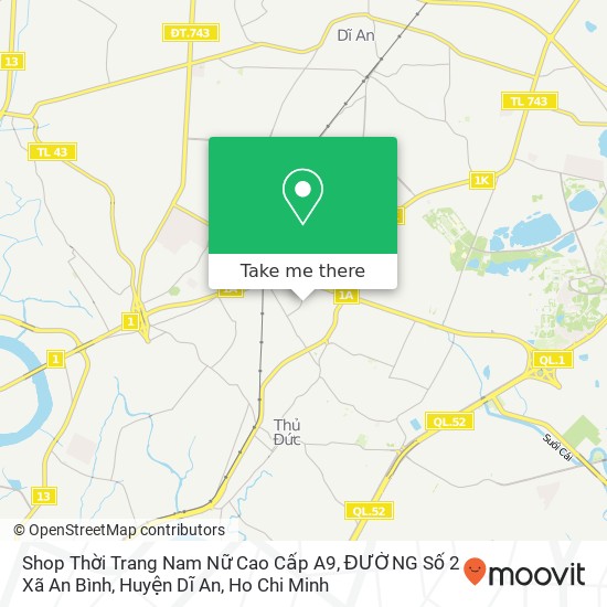 Shop Thời Trang Nam Nữ Cao Cấp A9, ĐƯỜNG Số 2 Xã An Bình, Huyện Dĩ An map