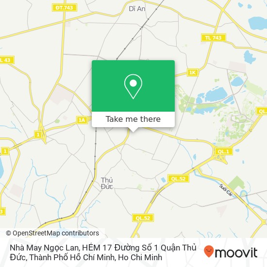 Nhà May Ngọc Lan, HẺM 17 Đường Số 1 Quận Thủ Đức, Thành Phố Hồ Chí Minh map