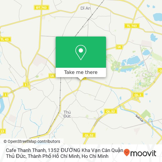 Cafe Thanh Thanh, 1352 ĐƯỜNG Kha Vạn Cân Quận Thủ Đức, Thành Phố Hồ Chí Minh map