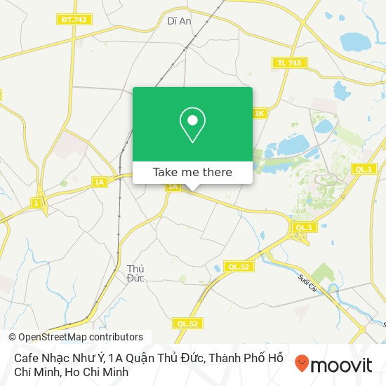 Cafe Nhạc Như Ý, 1A Quận Thủ Đức, Thành Phố Hồ Chí Minh map
