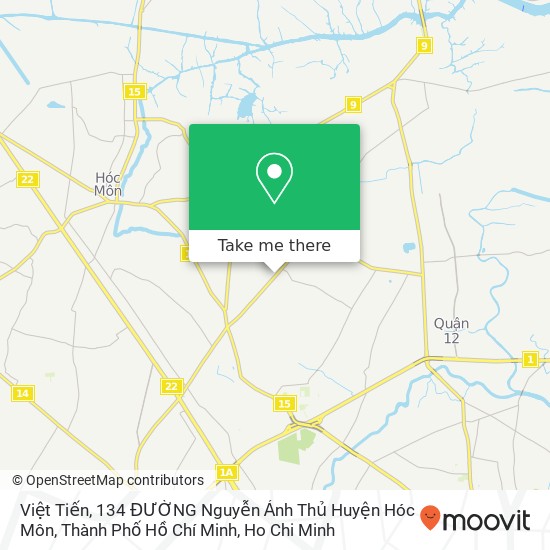 Việt Tiến, 134 ĐƯỜNG Nguyễn Ảnh Thủ Huyện Hóc Môn, Thành Phố Hồ Chí Minh map