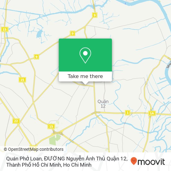 Quán Phở Loan, ĐƯỜNG Nguyễn Ảnh Thủ Quận 12, Thành Phố Hồ Chí Minh map