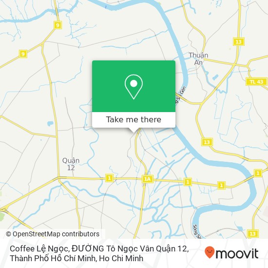 Coffee Lệ Ngọc, ĐƯỜNG Tô Ngọc Vân Quận 12, Thành Phố Hồ Chí Minh map