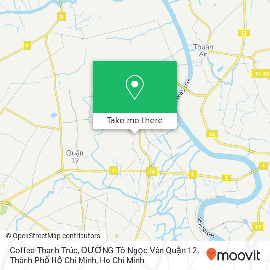 Coffee Thanh Trúc, ĐƯỜNG Tô Ngọc Vân Quận 12, Thành Phố Hồ Chí Minh map