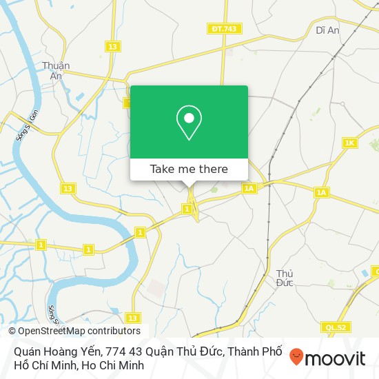 Quán Hoàng Yến, 774 43 Quận Thủ Đức, Thành Phố Hồ Chí Minh map