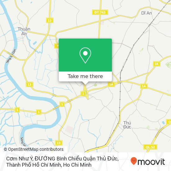 Cơm Như Ý, ĐƯỜNG Bình Chiểu Quận Thủ Đức, Thành Phố Hồ Chí Minh map