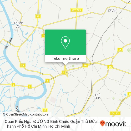 Quán Kiều Nga, ĐƯỜNG Bình Chiểu Quận Thủ Đức, Thành Phố Hồ Chí Minh map