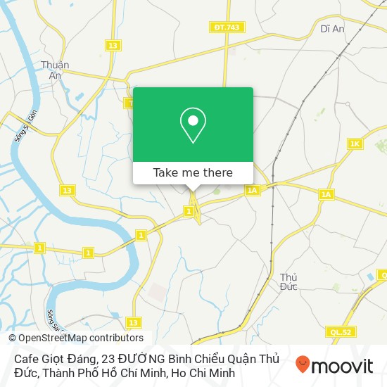 Cafe Giọt Đáng, 23 ĐƯỜNG Bình Chiểu Quận Thủ Đức, Thành Phố Hồ Chí Minh map
