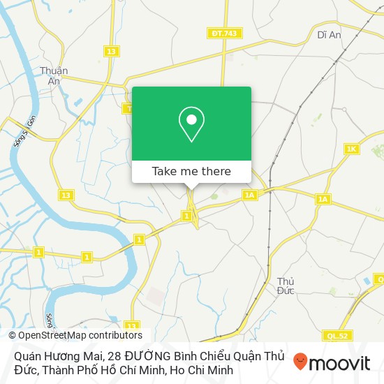 Quán Hương Mai, 28 ĐƯỜNG Bình Chiểu Quận Thủ Đức, Thành Phố Hồ Chí Minh map