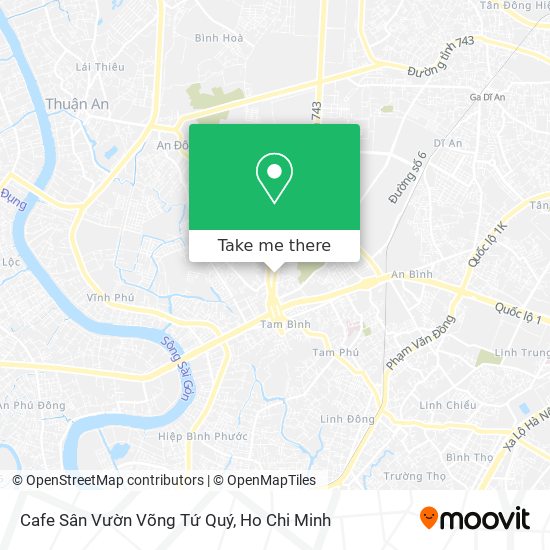 Cafe Sân Vườn Võng Tứ Quý map