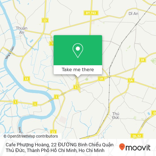 Cafe Phượng Hoàng, 22 ĐƯỜNG Bình Chiểu Quận Thủ Đức, Thành Phố Hồ Chí Minh map