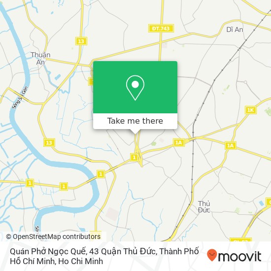 Quán Phở Ngọc Quế, 43 Quận Thủ Đức, Thành Phố Hồ Chí Minh map