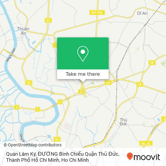 Quán Lâm Ký, ĐƯỜNG Bình Chiểu Quận Thủ Đức, Thành Phố Hồ Chí Minh map