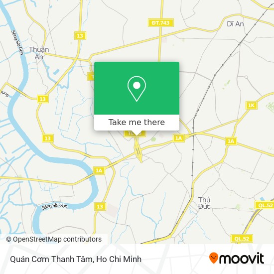 Quán Cơm Thanh Tâm map