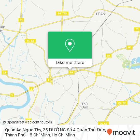 Quần Áo Ngọc Thy, 25 ĐƯỜNG Số 4 Quận Thủ Đức, Thành Phố Hồ Chí Minh map