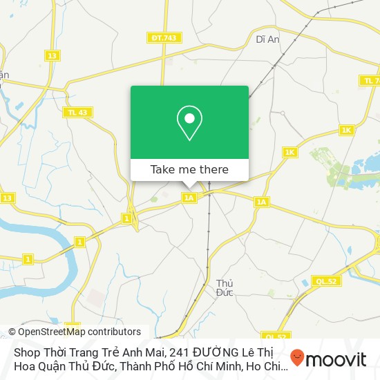 Shop Thời Trang Trẻ Anh Mai, 241 ĐƯỜNG Lê Thị Hoa Quận Thủ Đức, Thành Phố Hồ Chí Minh map