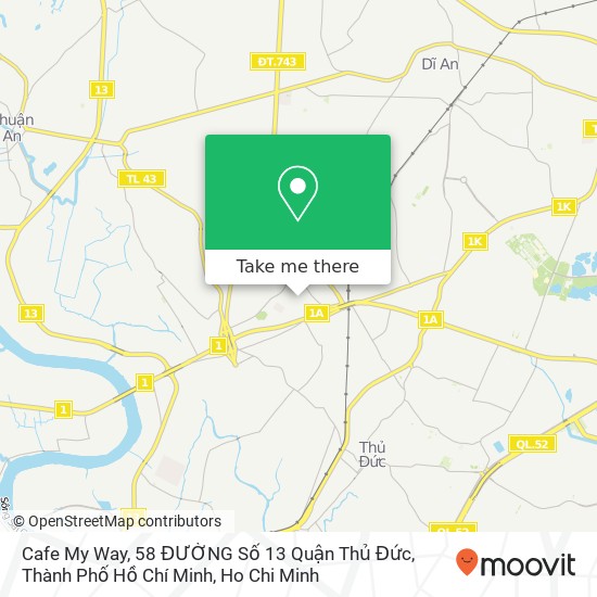 Cafe My Way, 58 ĐƯỜNG Số 13 Quận Thủ Đức, Thành Phố Hồ Chí Minh map