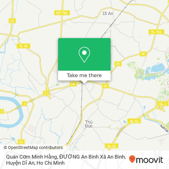 Quán Cơm Minh Hằng, ĐƯỜNG An Bình Xã An Bình, Huyện Dĩ An map