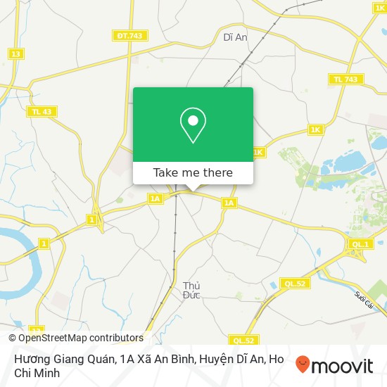 Hương Giang Quán, 1A Xã An Bình, Huyện Dĩ An map