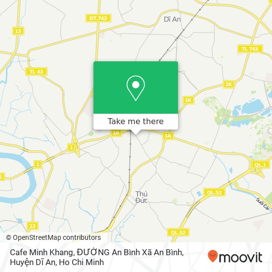 Cafe Minh Khang, ĐƯỜNG An Bình Xã An Bình, Huyện Dĩ An map